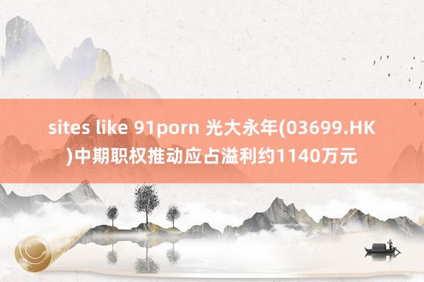 sites like 91porn 光大永年(03699.HK)中期职权推动应占溢利约1140万元